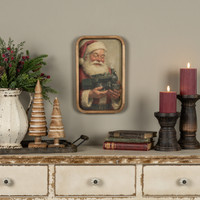 14" LOCOMOTIVE SANTA FRAMED PRINT