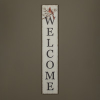 63.5" VERTICAL CARDINAL WELCOME SIGN