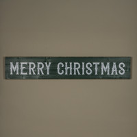 63.5" HORIZONTAL GREEN MERRY CHRISTMAS SIGN