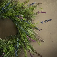 24" LAVENDER AND FERN WREATH