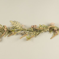 5' CREAM POM POM & FOLIAGE GARLAND