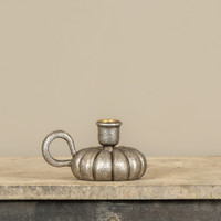 PEWTER PUMPKIN TAPER CANDLE HOLDER