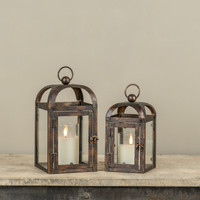 8.5" BRONZE ARCHED LANTERN