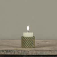 2" GREEN TWISTED TEALIGHT CANDLE HOLDER