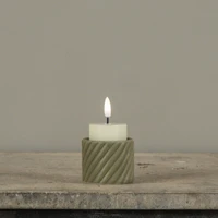 2" GREEN TWISTED TEALIGHT CANDLE HOLDER
