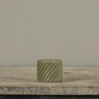 2" GREEN TWISTED TEALIGHT CANDLE HOLDER