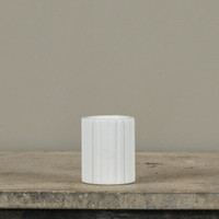 3" FLUTED CEMENT TEALIGHT CANDLE HOLDER
