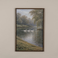 30" SERENE SWANS PRINT