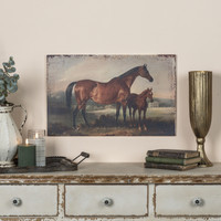 22" HORSE W/ FOAL PRINT