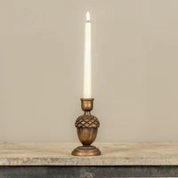5.75" BRONZE PINECONE TAPER CANDLE HOLDER