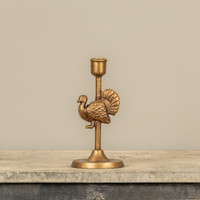 8" GOLD TURKEY TAPER CANDLE HOLDER