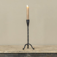 11.75" FORGED METAL TAPER CANDLE HOLDER