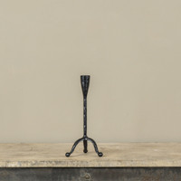 9.75" FORGED METAL TAPER CANDLE HOLDER