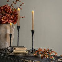 9.75" FORGED METAL TAPER CANDLE HOLDER