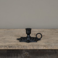 BLACK SPIDER WEB TAPER CANDLE HOLDER