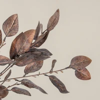 36" METALLIC COPPER MAGNOLIA LEAF SPRAY