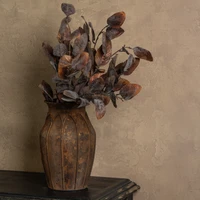 36" METALLIC COPPER MAGNOLIA LEAF SPRAY