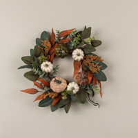 16" PUMPKIN & EUCALYPTUS CANDLE RING