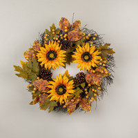 22" AUTUMN SUNFLOWER FIELDS WREATH