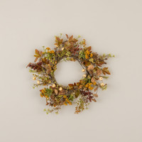 12" FALL BERRY & PUMPKIN CANDLE RING
