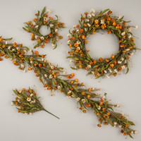 5' CREAM & ORANGE MINI DAISY GARLAND