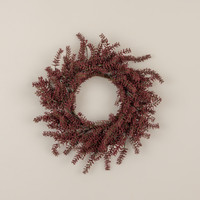 16" BURGUNDY MINI BERRIES CANDLE RING