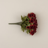 15.5" BURGUNDY MUM BUSH