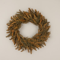 24" ORANGE TIPPED JUNIPER WREATH