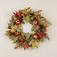 22" MAPLE LEAF & POMEGRANATE WREATH