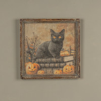 BLACK CAT BOOKSTACK PRINT