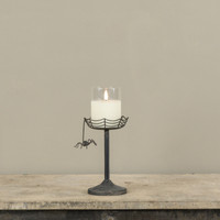 7.5" SPIDER WEB PILLAR CANDLE HOLDER