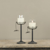 7.5" SPIDER WEB PILLAR CANDLE HOLDER