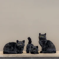 6.75" POUNCING BLACK CAT
