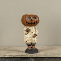 PUMPKIN GIRL IN DRESS CANDY DISH