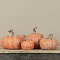 8.25" DUSTY ORANGE PUMPKIN