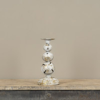 10.25" GOLD BELLS PILLAR CANDLE HOLDER