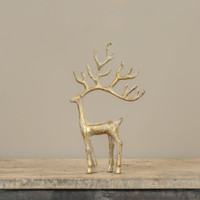 10.25" GOLD STANDING REINDEER