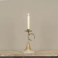 10" GOLD TRUMPET TAPER CANDLE HOLDER