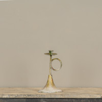 10" GOLD TRUMPET TAPER CANDLE HOLDER