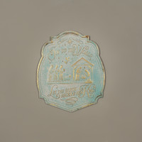 BLUE & GOLD JOY TO THE WORLD PLAQUE
