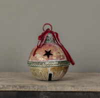 9.25" GOLD, GREEN & RED SLEIGH BELL