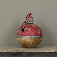 16.75" GOLD, GREEN & RED SLEIGH BELL