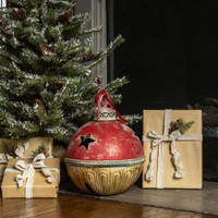 16.75" GOLD, GREEN & RED SLEIGH BELL