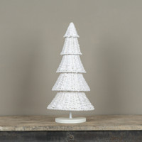 17.5" CREAM RATTAN TREE