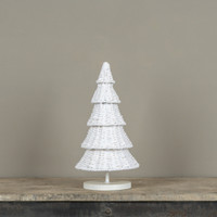 14" CREAM RATTAN TREE