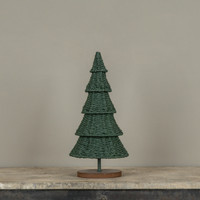 14" GREEN RATTAN TREE