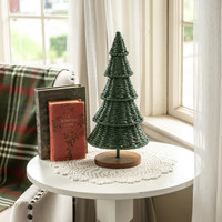 14" GREEN RATTAN TREE