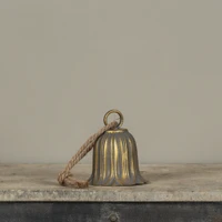 5.25" AGED GOLD FLOWER BELL