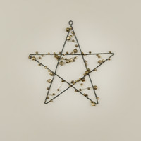 WIRE & BALL STAR ORNAMENT
