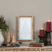 15.5" FRAMED CHRISTMAS TREE SIGN